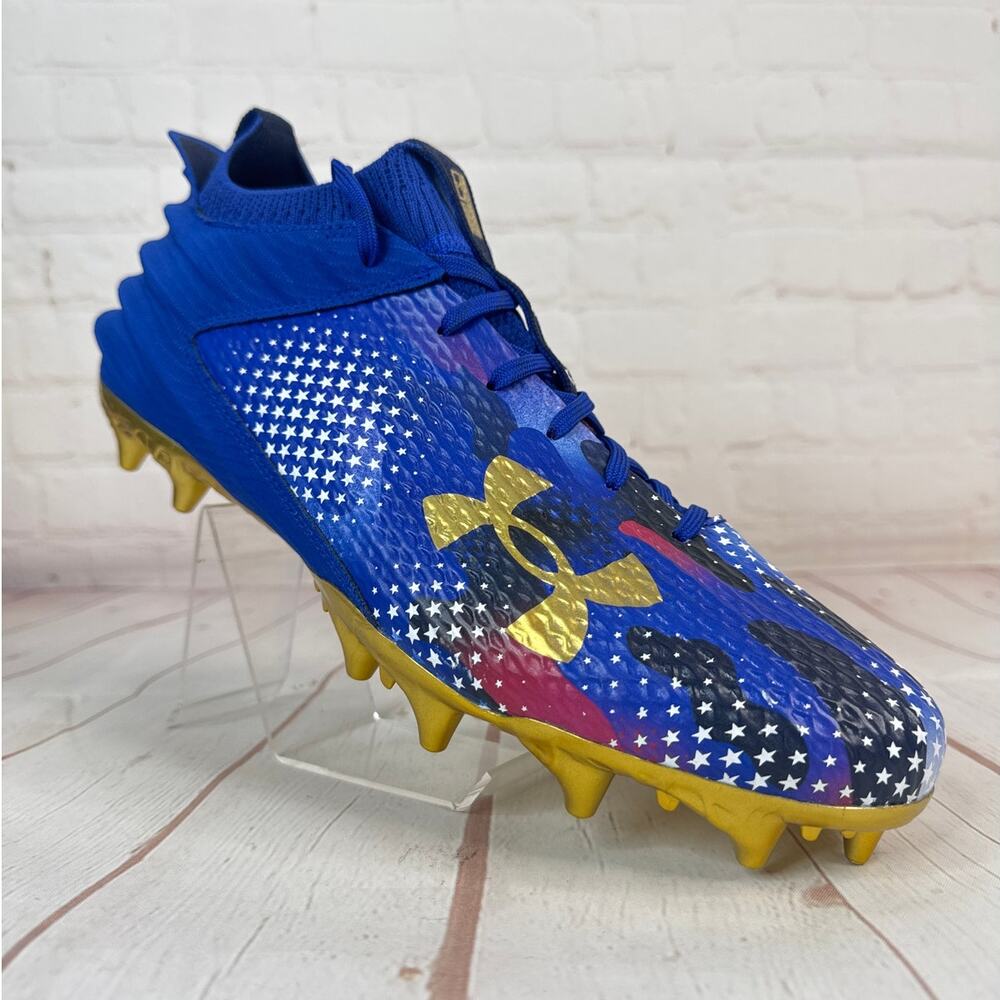 Under Armour Spotlight 4 MC USA Football Cleats Mens Size 12 (3027307-400)